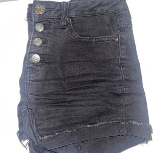 Juniors Black Jean Shorts